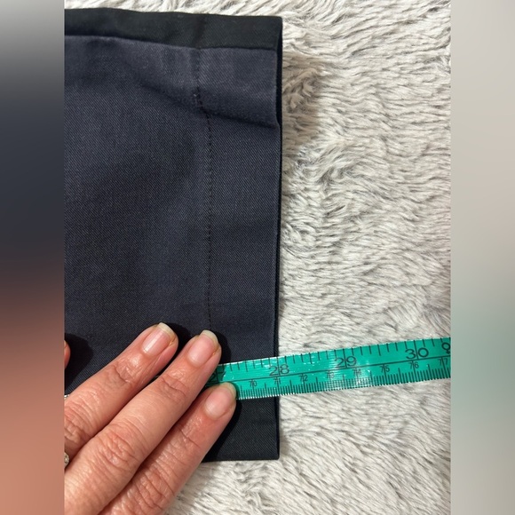 Isabel Marant Blocked Navy And Black Crop Straight Cotton Chic Trousers Size 42 - Picture 10 of 12